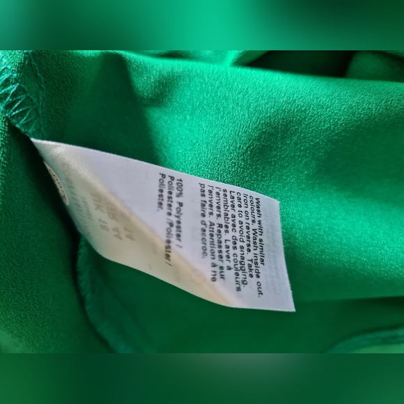 River Island green wrap satin mini dress size 18 NWT plus size - Picture 13 of 13